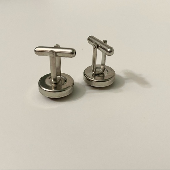 Vintage Lot of 7 Cufflinks Fabric Assorted Colours - Picture 7 of 16